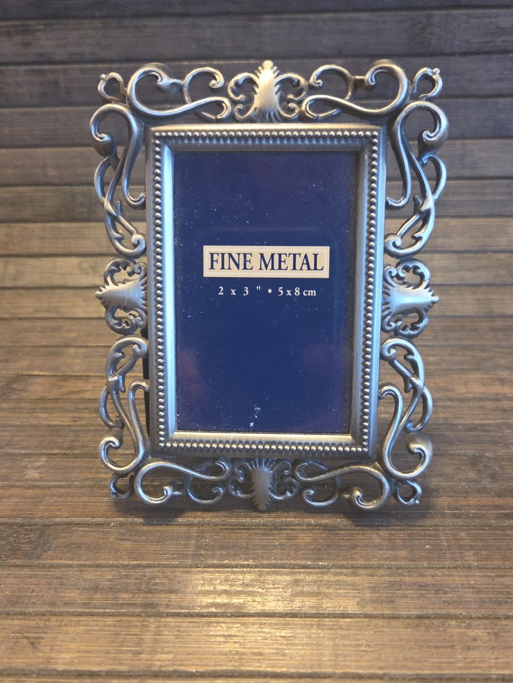 Vintage Metal Ornate Picture Frame — Silver Finish